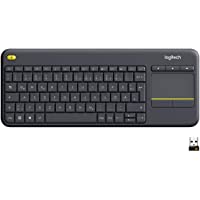 Los mejores  - Logitech K400 Plus Teclado Inalámbrico con Touchpad para Televisores Conectados a PC- Teclas Especiales Multi-Media…